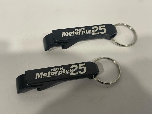 PERTH MOTORPLEX 25 YEARS BOTTLE OPENER KEY RING