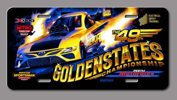 2023 49TH GOLDENSTATES LICENSE PLATE