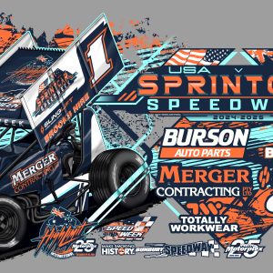 2024-2025 WA v USA SPRINTCAR SPEEDWEEK LICENSE PLATE
