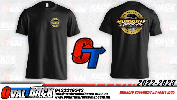 BUNBURY SPEEDWAY 50 YEARS LOGO T-SHIRT