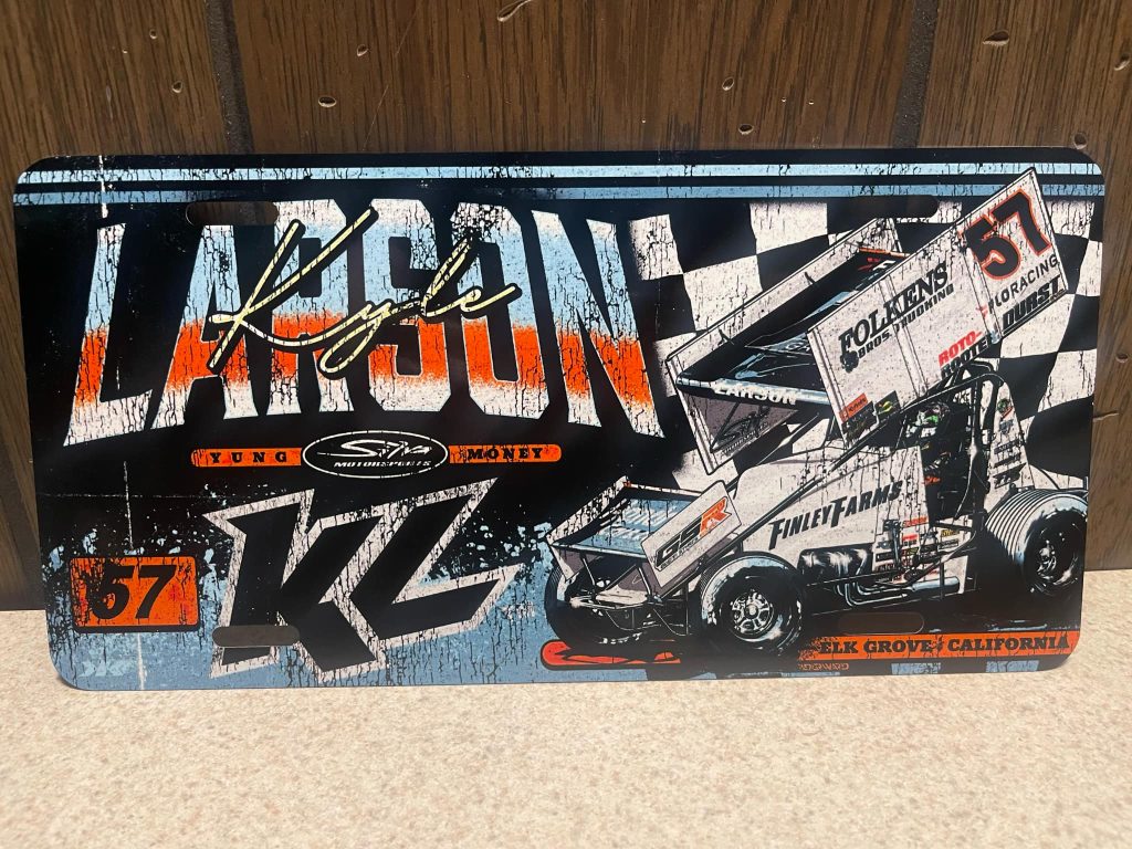 2025 KYLE LARSON LICENSE PLATE – OVAL TRACK DIECAST AND RACING COLLECTIBLES