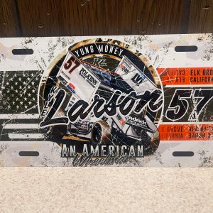 2025 KYLE LARSON AN AMERICAN WHEELMAN LICENSE PLATE