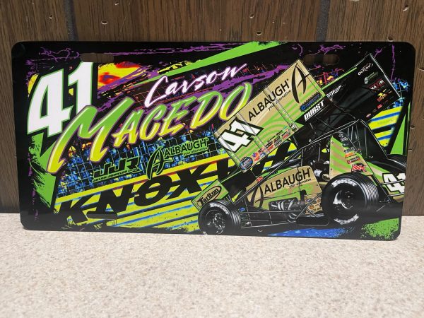 2025 CARSON MACEDO NATIONALS LICENSE PLATE