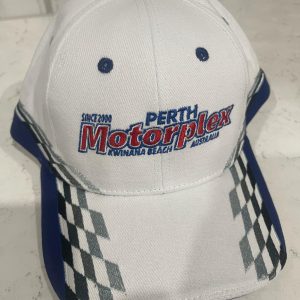 2025/2026 PERTH MOTORPLEX CAP / WHITE-BLUE-BLACK / VERCRO BACK